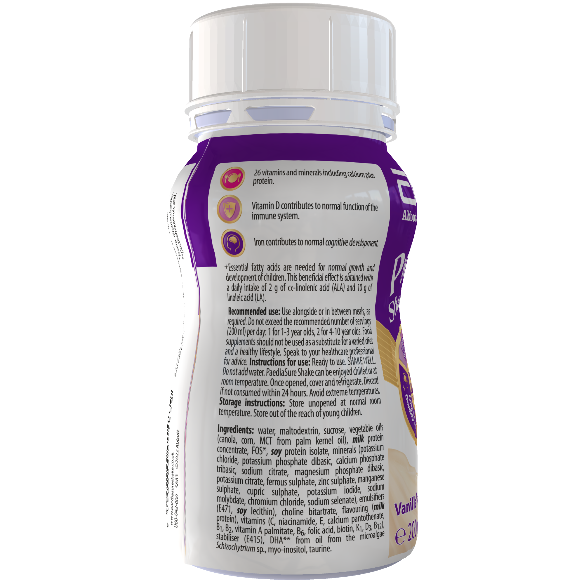 U60-042-000_PaediaSure Shake_INT-56_S883_200ml_OL_3D_L