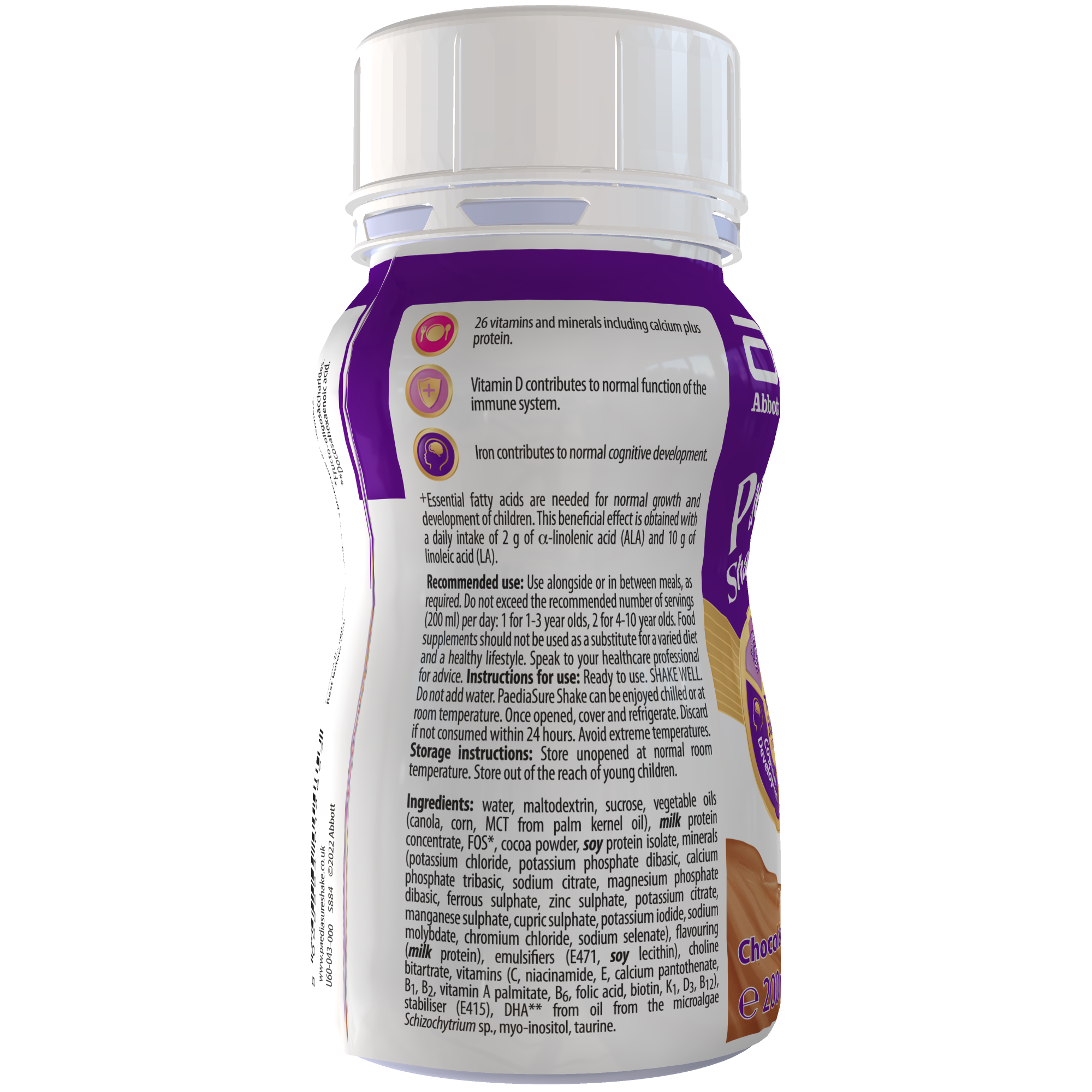 U60-043-000_PaediaSure Shake_INT-56_S884_200ml_OL_3D_L