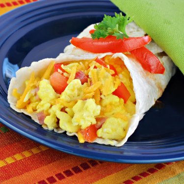 Scrambled Egg Breakfast Burrito
